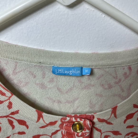 J. McLaughlin Floral Button Front Cardigan Size M - Picture 4 of 8